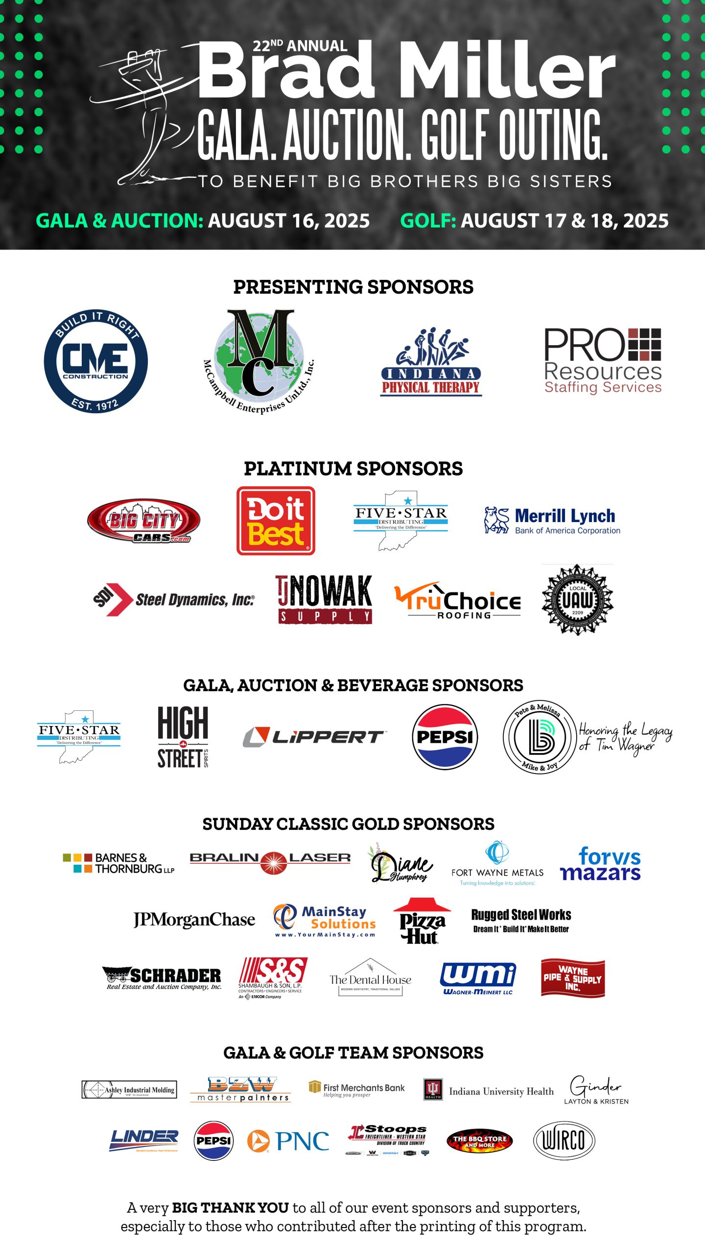 Sponsors List