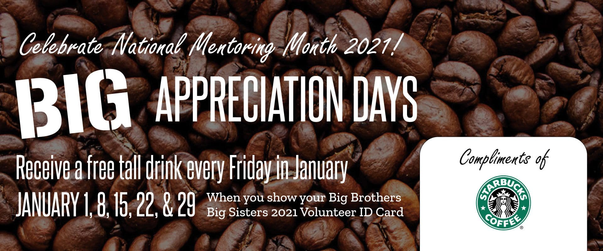 BIG APPRECIATION DAYS - NATIONAL MENTORING MONTH - Big Brothers Big Sisters  of Northeast Indiana - Youth Mentoring